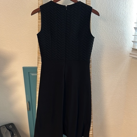 Joseph Ribkoff black midi dress size 4 empire waist quilted top - Picture 11 of 15